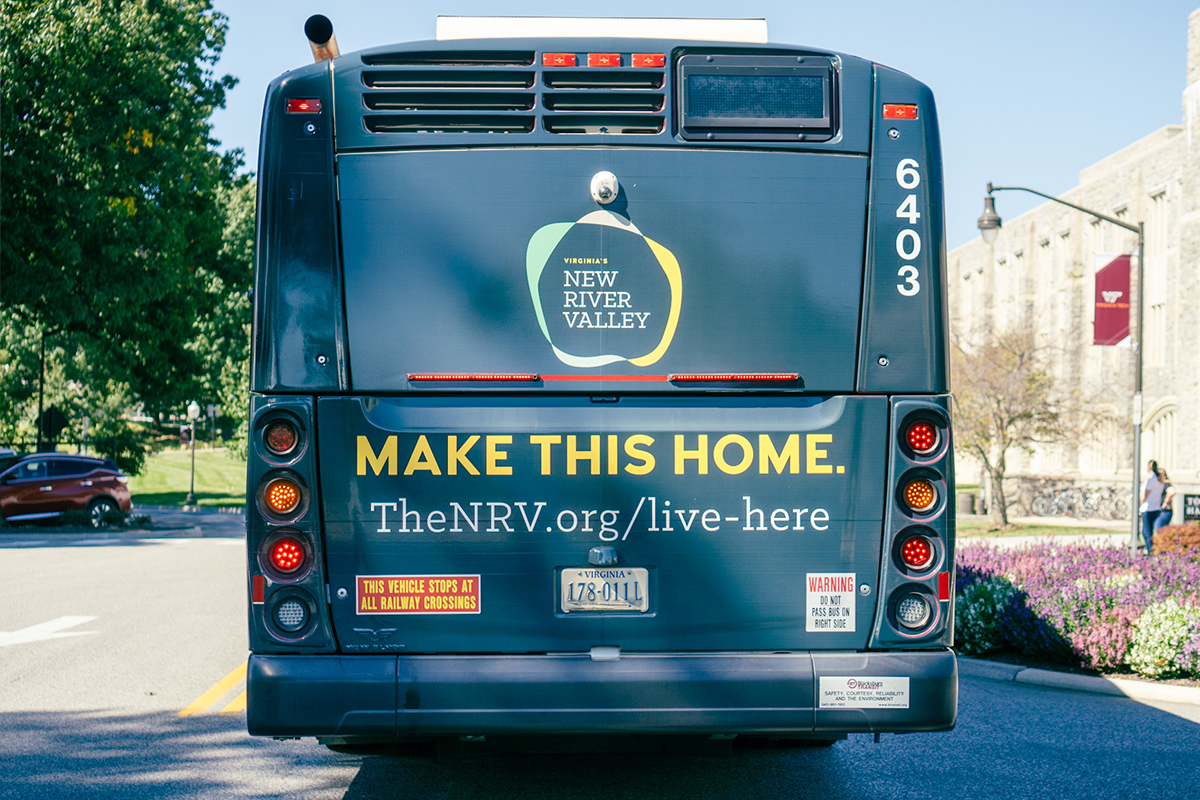 Blacksburg Transit NRV Bus Wrap Back